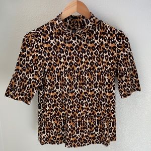 Anthropologie leopard shirt, xs